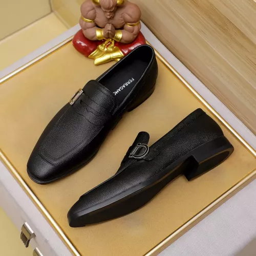 Replica Salvatore Ferragamo Leather Shoes For Men #1330793 $108.00 USD for Wholesale