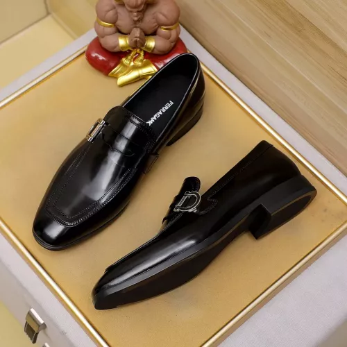 Replica Salvatore Ferragamo Leather Shoes For Men #1330794 $108.00 USD for Wholesale
