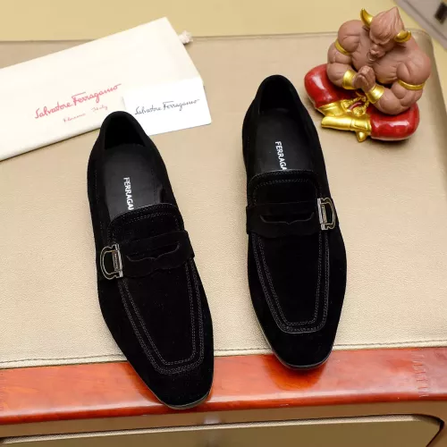 Replica Salvatore Ferragamo Leather Shoes For Men #1330795 $108.00 USD for Wholesale