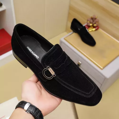 Replica Salvatore Ferragamo Leather Shoes For Men #1330795 $108.00 USD for Wholesale