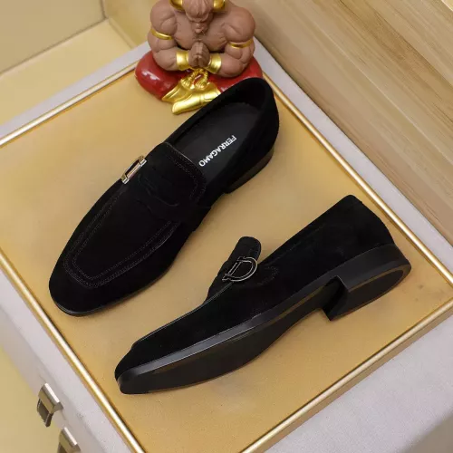 Replica Salvatore Ferragamo Leather Shoes For Men #1330795 $108.00 USD for Wholesale