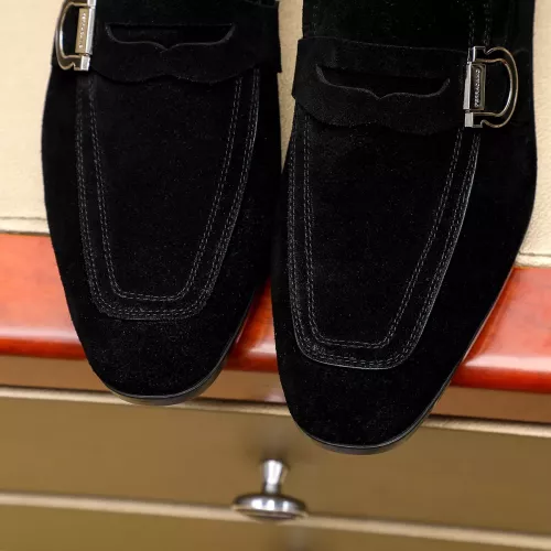 Replica Salvatore Ferragamo Leather Shoes For Men #1330795 $108.00 USD for Wholesale