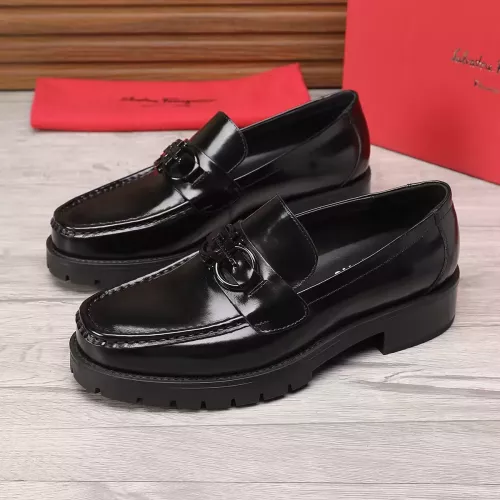 Replica Salvatore Ferragamo Leather Shoes For Men #1330802 $96.00 USD for Wholesale