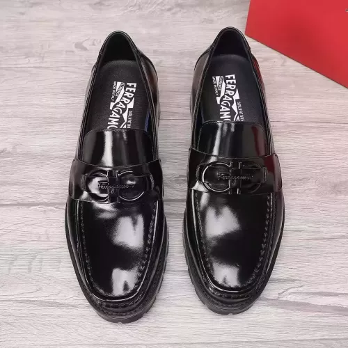 Replica Salvatore Ferragamo Leather Shoes For Men #1330802 $96.00 USD for Wholesale