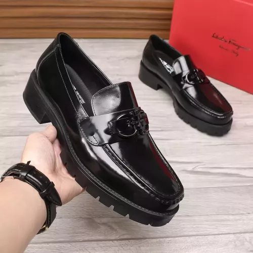 Replica Salvatore Ferragamo Leather Shoes For Men #1330802 $96.00 USD for Wholesale