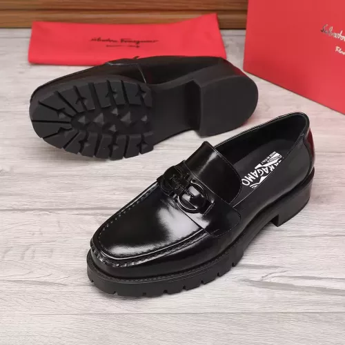 Replica Salvatore Ferragamo Leather Shoes For Men #1330802 $96.00 USD for Wholesale