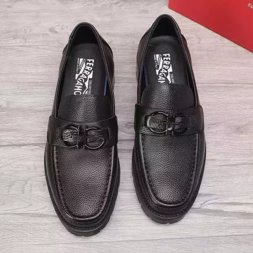 Replica Salvatore Ferragamo Leather Shoes For Men #1330803 $96.00 USD for Wholesale