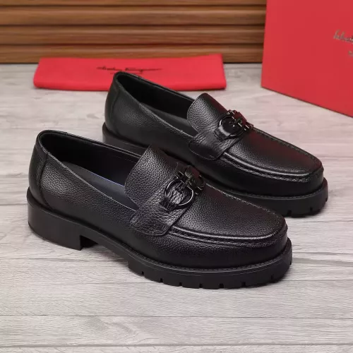 Replica Salvatore Ferragamo Leather Shoes For Men #1330803 $96.00 USD for Wholesale