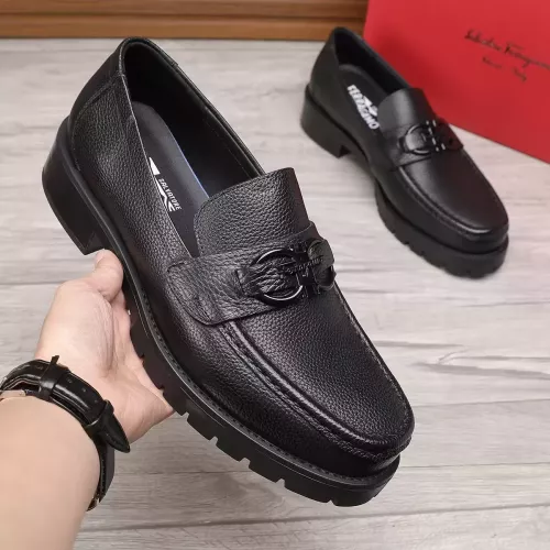 Replica Salvatore Ferragamo Leather Shoes For Men #1330803 $96.00 USD for Wholesale