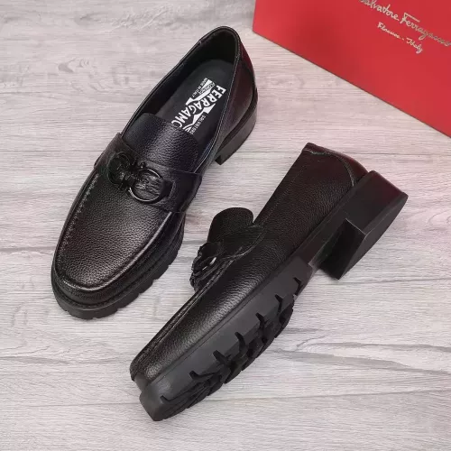 Replica Salvatore Ferragamo Leather Shoes For Men #1330803 $96.00 USD for Wholesale