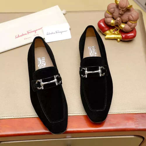 Replica Salvatore Ferragamo Leather Shoes For Men #1330804 $108.00 USD for Wholesale