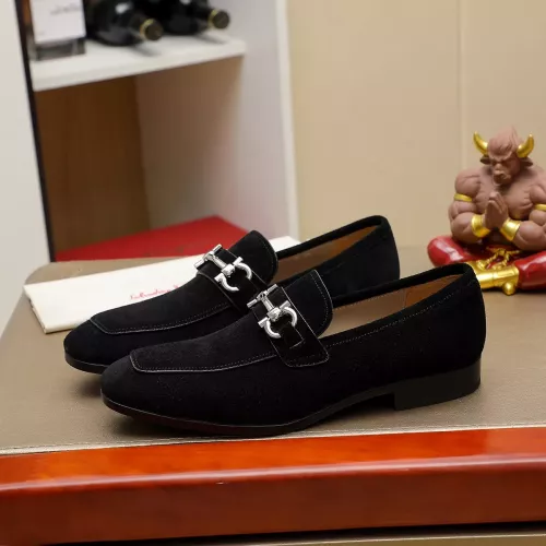 Replica Salvatore Ferragamo Leather Shoes For Men #1330804 $108.00 USD for Wholesale