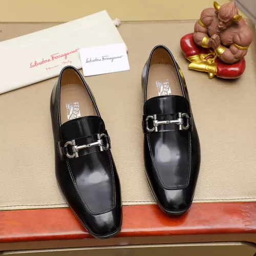 Replica Salvatore Ferragamo Leather Shoes For Men #1330807 $108.00 USD for Wholesale