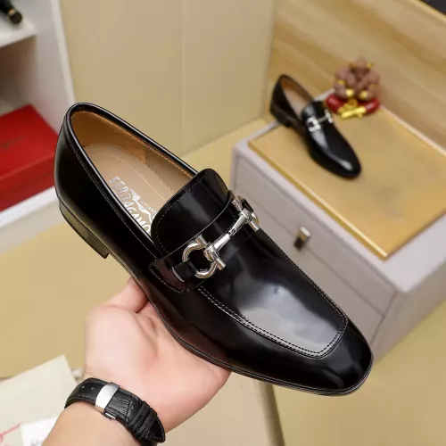 Replica Salvatore Ferragamo Leather Shoes For Men #1330807 $108.00 USD for Wholesale