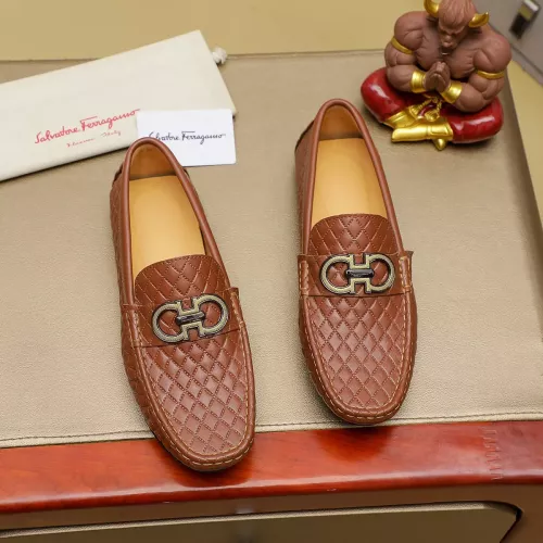 Cheap Salvatore Ferragamo Leather Shoes For Men #1330808, $$76.00 USD On Salvatore Ferragamo Leather Shoes