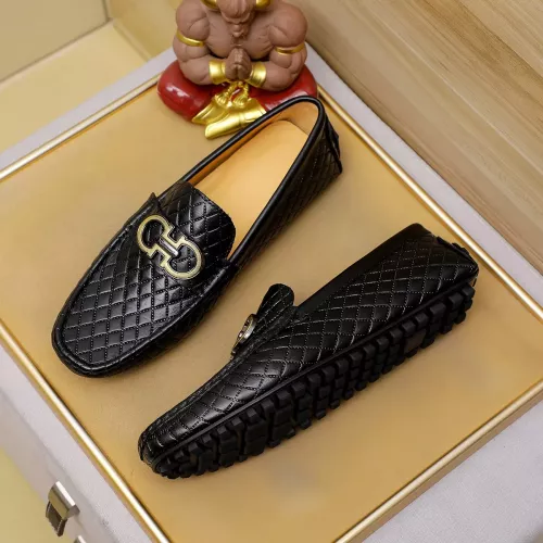 Replica Salvatore Ferragamo Leather Shoes For Men #1330809 $76.00 USD for Wholesale