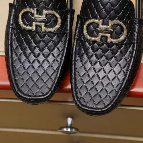 Replica Salvatore Ferragamo Leather Shoes For Men #1330809 $76.00 USD for Wholesale