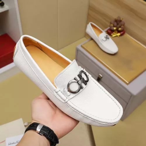 Replica Salvatore Ferragamo Leather Shoes For Men #1330810 $76.00 USD for Wholesale
