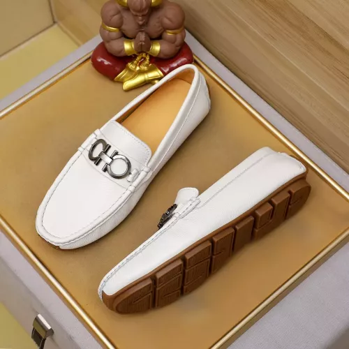 Replica Salvatore Ferragamo Leather Shoes For Men #1330810 $76.00 USD for Wholesale