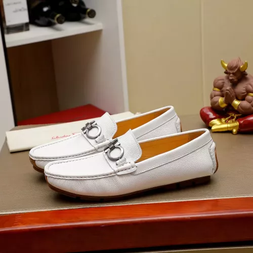 Replica Salvatore Ferragamo Leather Shoes For Men #1330810 $76.00 USD for Wholesale