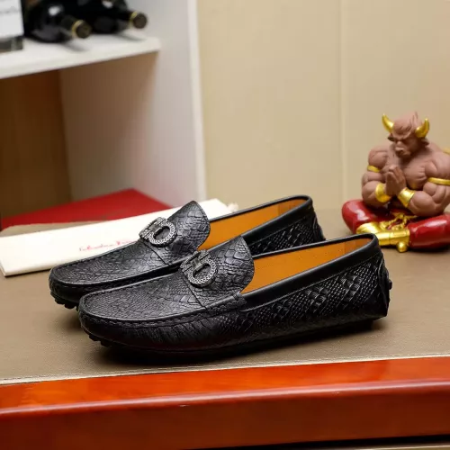 Replica Salvatore Ferragamo Leather Shoes For Men #1330813 $76.00 USD for Wholesale