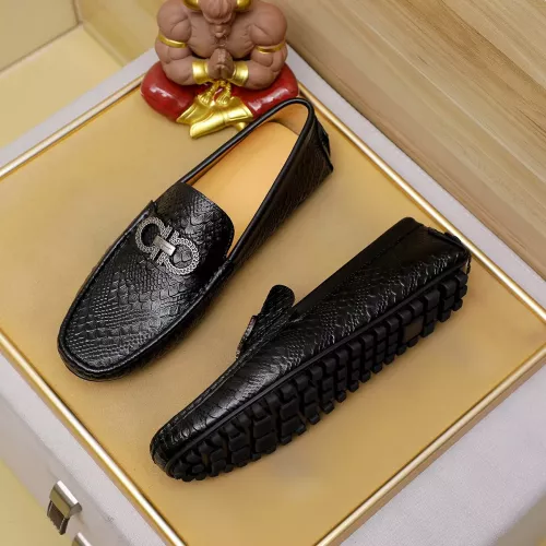 Replica Salvatore Ferragamo Leather Shoes For Men #1330813 $76.00 USD for Wholesale
