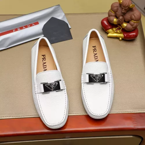 Replica Prada Leather Shoes For Men #1330815 $76.00 USD for Wholesale