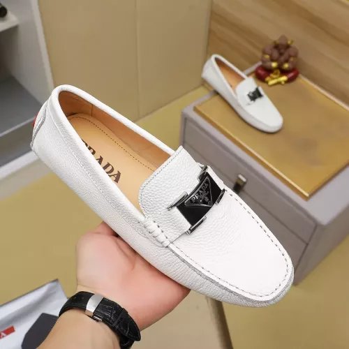 Replica Prada Leather Shoes For Men #1330815 $76.00 USD for Wholesale