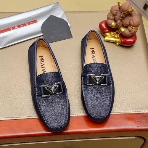 Replica Prada Leather Shoes For Men #1330816 $76.00 USD for Wholesale
