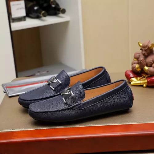 Replica Prada Leather Shoes For Men #1330816 $76.00 USD for Wholesale
