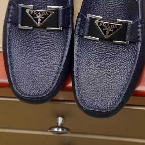 Replica Prada Leather Shoes For Men #1330816 $76.00 USD for Wholesale