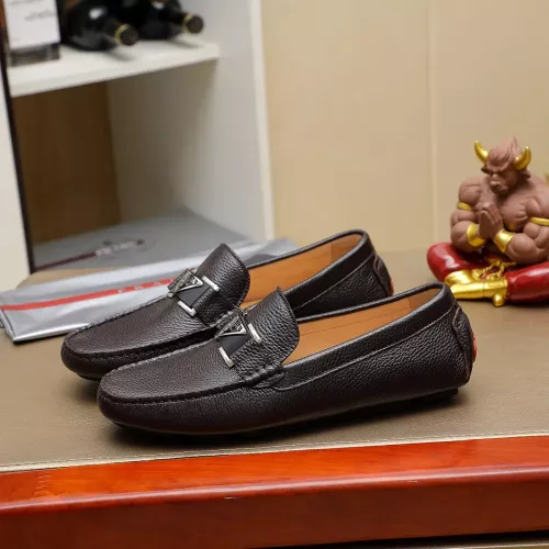 Replica Prada Leather Shoes For Men #1330817 $76.00 USD for Wholesale