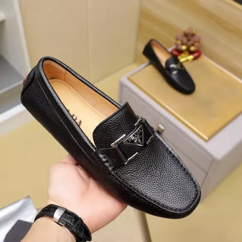 Replica Prada Leather Shoes For Men #1330818 $76.00 USD for Wholesale