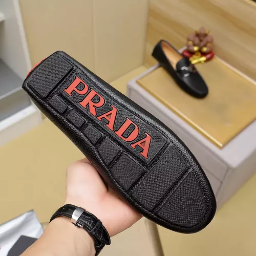 Replica Prada Leather Shoes For Men #1330818 $76.00 USD for Wholesale
