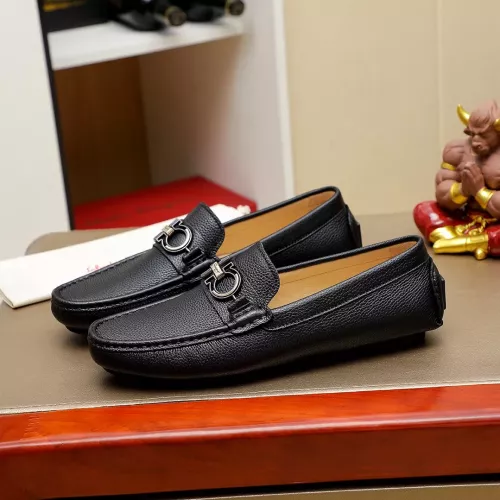 Replica Salvatore Ferragamo Leather Shoes For Men #1330819 $72.00 USD for Wholesale