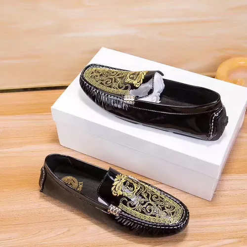 Replica Versace Leather Shoes For Men #1330826 $72.00 USD for Wholesale