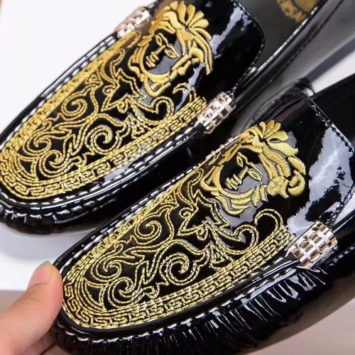 Replica Versace Leather Shoes For Men #1330826 $72.00 USD for Wholesale
