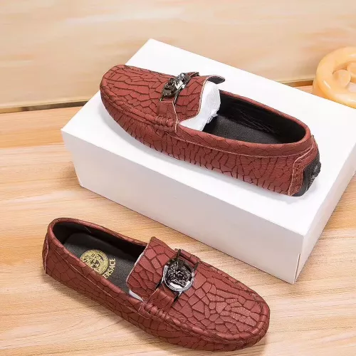 Replica Versace Leather Shoes For Men #1330827 $76.00 USD for Wholesale