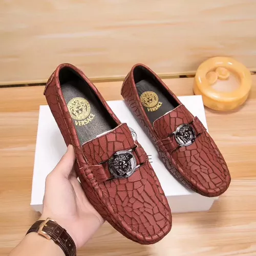Replica Versace Leather Shoes For Men #1330827 $76.00 USD for Wholesale