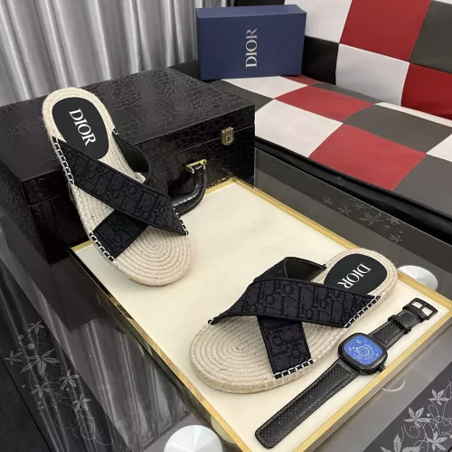 Replica Christian Dior Slippers For Men #1330849 $60.00 USD for Wholesale