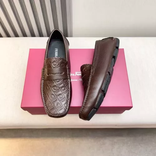 Cheap Salvatore Ferragamo Leather Shoes For Men #1330937, $$100.00 USD On Salvatore Ferragamo Leather Shoes