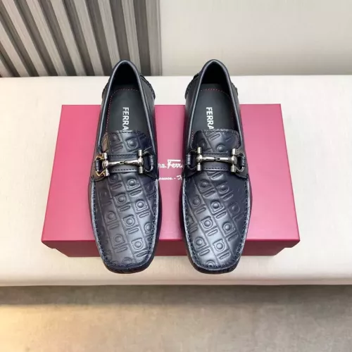 Replica Salvatore Ferragamo Leather Shoes For Men #1330941 $100.00 USD for Wholesale
