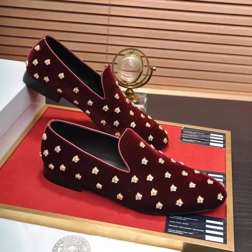 Replica Versace Leather Shoes For Men #1331034 $88.00 USD for Wholesale