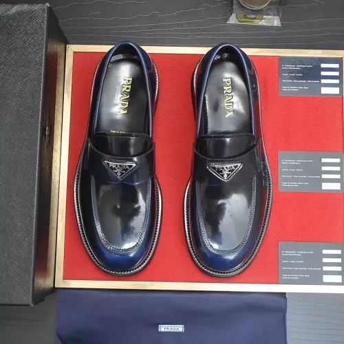 Replica Prada Leather Shoes For Men #1331041 $140.00 USD for Wholesale