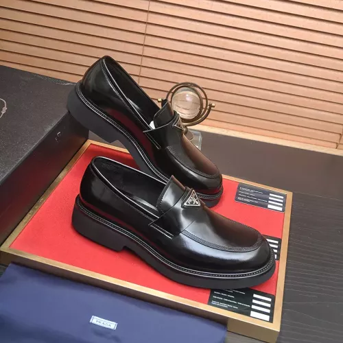 Replica Prada Leather Shoes For Men #1331042 $140.00 USD for Wholesale