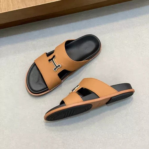 Replica Hermes Slippers For Men #1331122 $82.00 USD for Wholesale