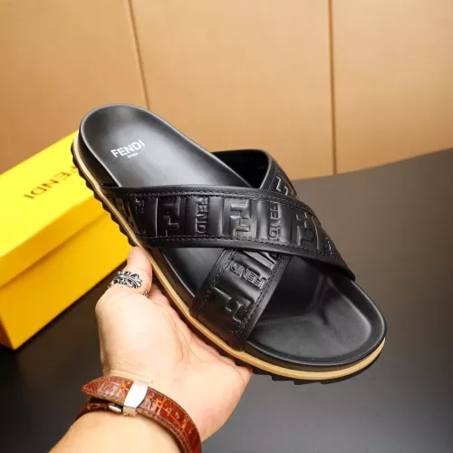 Replica Fendi Slippers For Men #1331168 $68.00 USD for Wholesale
