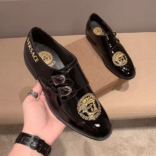 Replica Versace Leather Shoes For Men #1331213 $85.00 USD for Wholesale