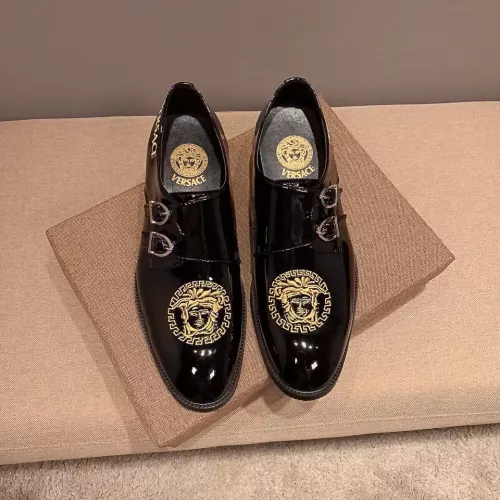 Replica Versace Leather Shoes For Men #1331213 $85.00 USD for Wholesale