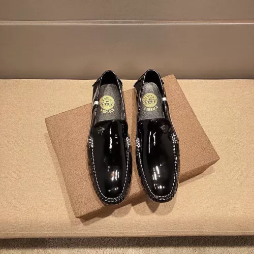 Replica Versace Leather Shoes For Men #1331216 $76.00 USD for Wholesale